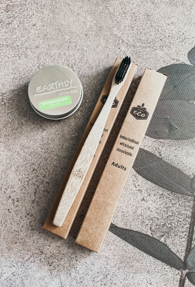 Bamboo Toothbrush & Toothpaste Bits Combo